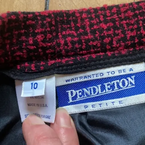 Pendleton  Wool Red Pencil Skirt