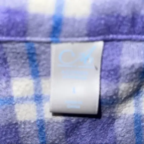 Adonna warm lavender and white plaid fleece 2 piece pj set Purple Size L - Image 6