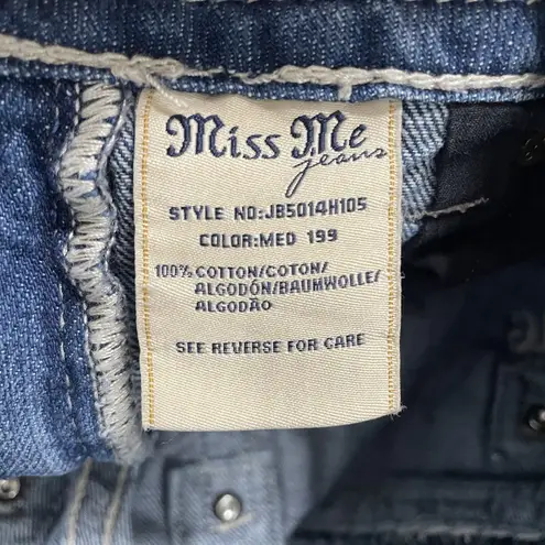 Miss Me Jeans Womens Boyfriend Shorts Size 27 Blue Distressed Cuffed Denim