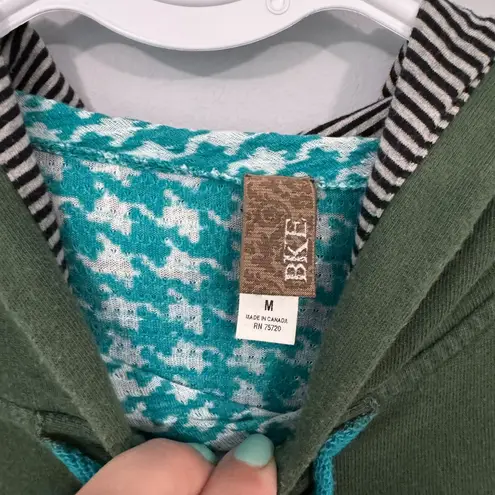 BKE Olive & Teal Utility Jacket w/ Hood & Long Sleeve Top Sizes Medium & Large