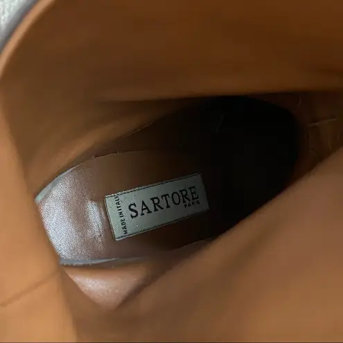 SARTORE Paris Taupe Ginger Grigio Boots Size 36 1/2