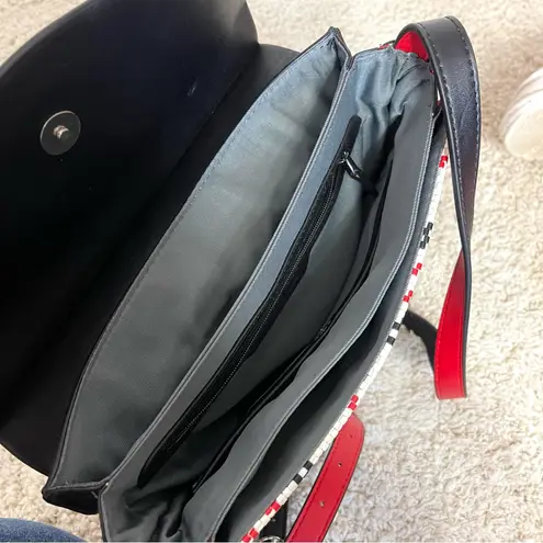 Fiorelli Black and Red Plaid Crossbody Bag