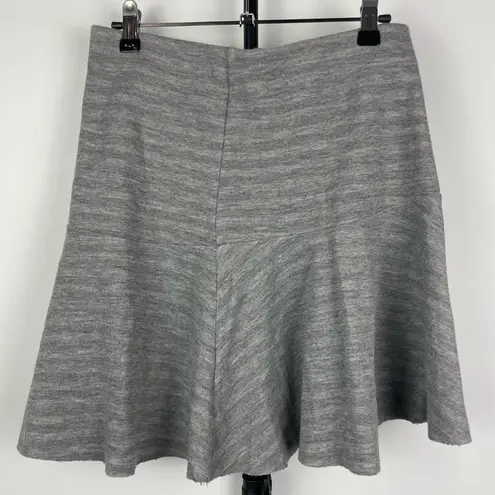 Juicy Couture  Gray A-Line Retro Soft Knit Gray Jersey Skater Raw Hem Skirt