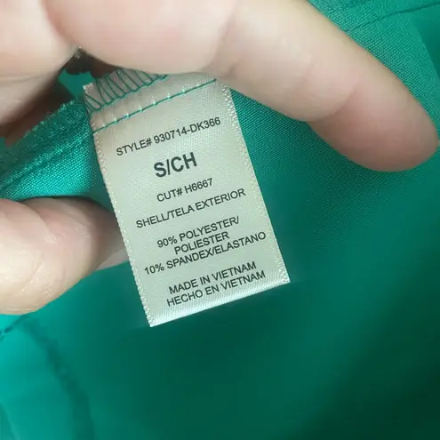 Have Oversized Blazer Open Front Dress Jacket Womens Size Small Teal Pockets Green