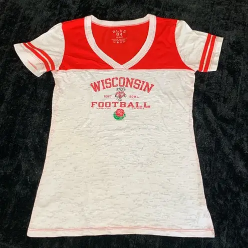 Blue 84 Women’s  Wisconsin Badger 2012 Rose Bowl Commemorative T-Shirt Size Large