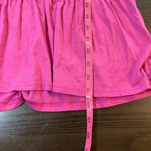 Garnet Hill Peplum Tunic Top Womens XL Drop Waist Casual Raspberry Soft Boho