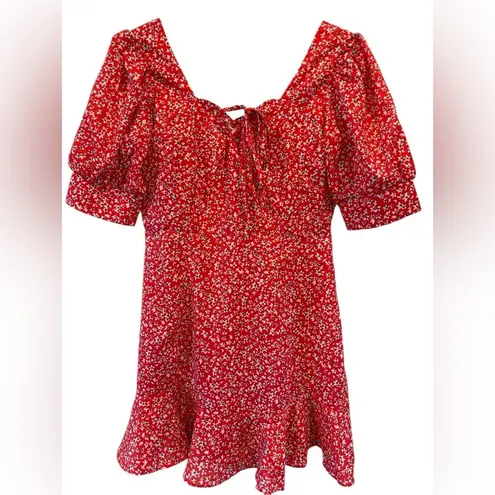 Episode NWT Red Floral Summer Mini Dress