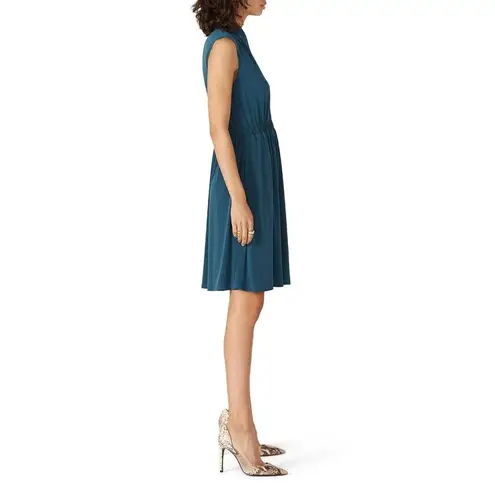Of Mercer Park Place Dress in Teal XSmall Womens Jersey Modest Blue Size XS