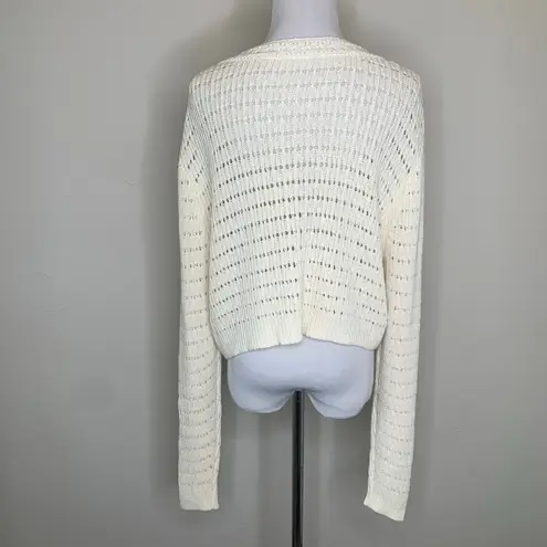 Cobalt Cream Open Weave Cropped Cardigan ? Size Medium