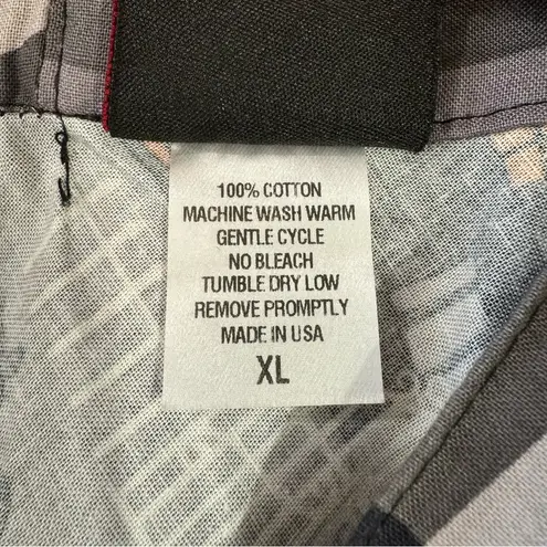 Halloween Haunted Houses Graves Cats Bats Skull Print 100% Cotton Mini Skirt XL Gray