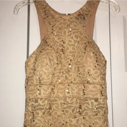 NWT City Studio Gold Sequin Mini Dress Size undefined