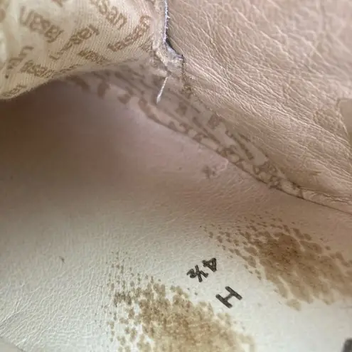 Fazan Two Tone Oxford Wedge Heel All Leather Spectator Shoes Women’s Sz. 7 Tan