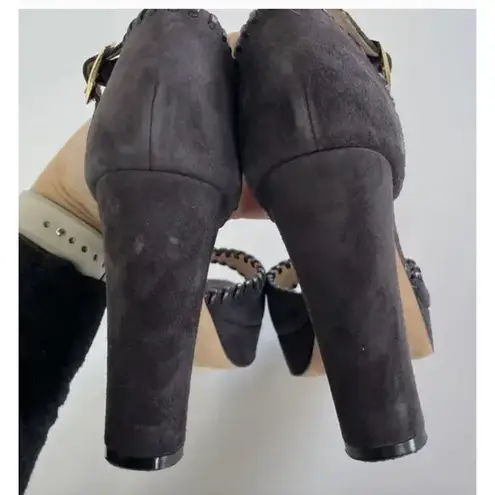 Dee Keller Shoes Womens Size EU 38.5 US 8 Black Suede Ankle Strap Made in Italy