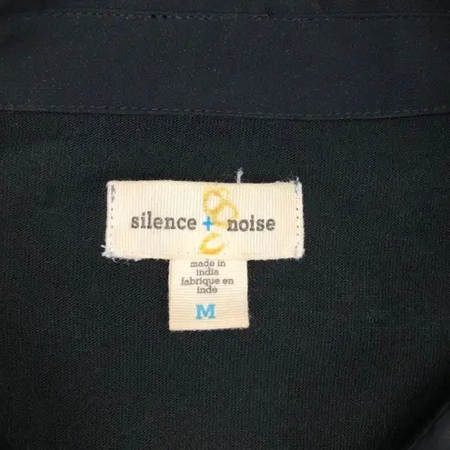 Silence + Noise  black polo gold shoulders Medium