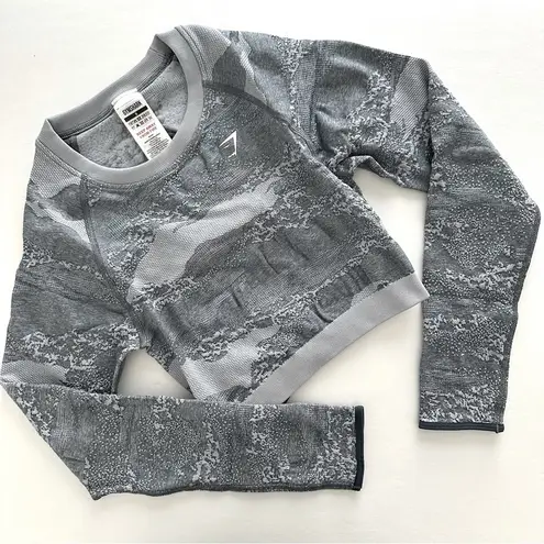 Gymshark  Vital Seamless Shorts & Adapt Camo Seamless Lace Up Back Top Set