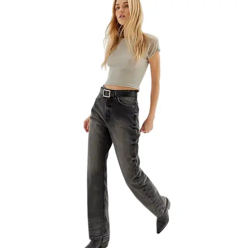 BDG Urban Outfitters Womens Cowboy High Rise Straight Charcoal Wash sz 28 Grunge Gray