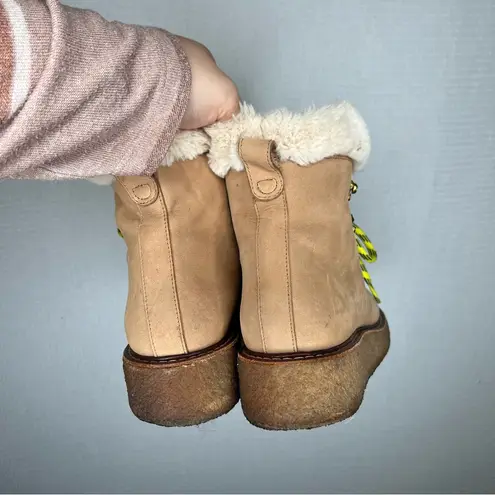 J.Crew  | Woman’s Boots Tan Work 9 Fur Fuzzy Lined‎