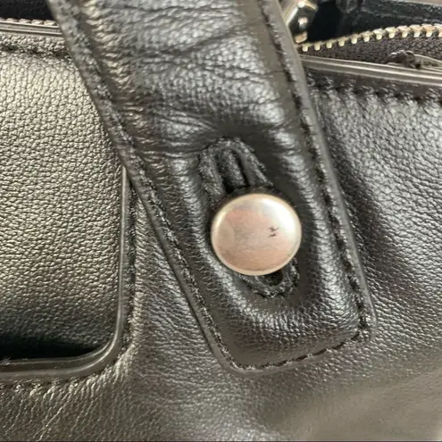 Treasure & Bond Black Leather Suede Triple Satchel