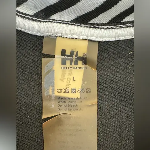 Helly Hansen women’s quarter zip long sleeve baselayer black white size large