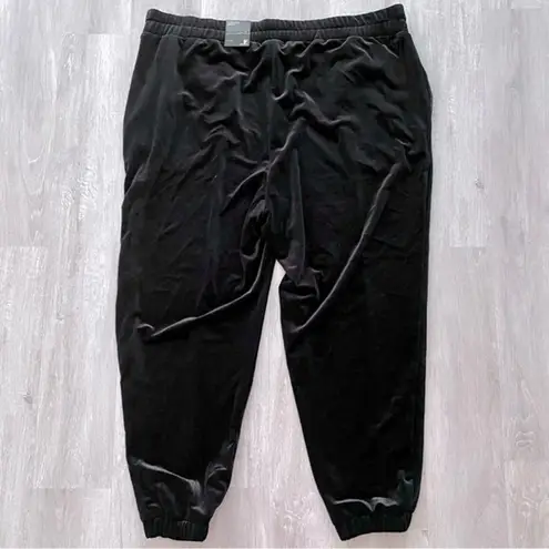 Velvet Black Jogger Pants 3X