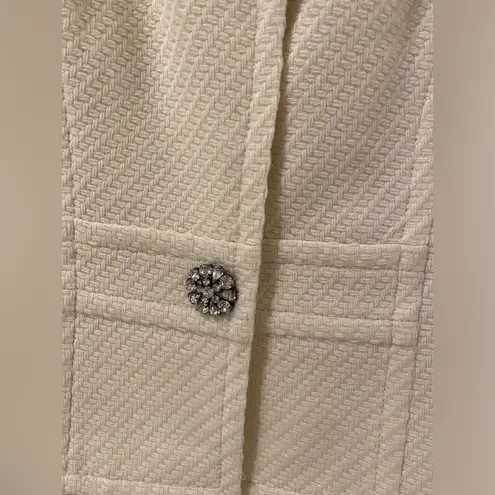 Caslon — Cream Blazer with Rhinestone Button - Size 2