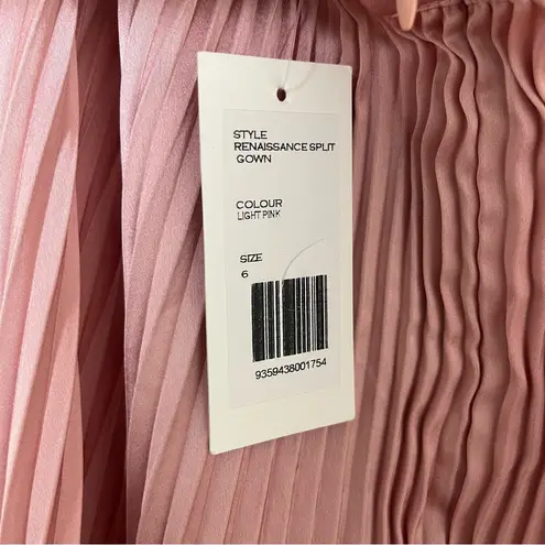 NWT L’IDEE Renaissance Pleated Gown in Light Pink Size AU 6