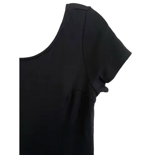 Velvet by Graham & Spencer Short Sleeve Jersey Mini Dress Size Small Black LBD