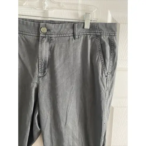 J.Crew  Womens 12 Gray Cotton Straight Leg Chino Pants