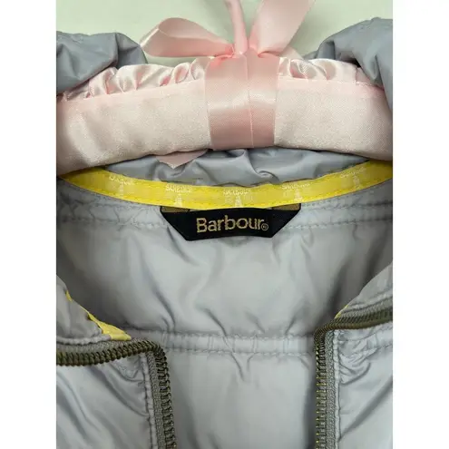 Barbour  Selsey Sweat Jacket Quilted Puffer Zip Up Gray Size 6 Women's grey