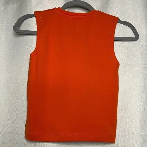 hB:Brats_01 Orange Vneck Crop Top Large