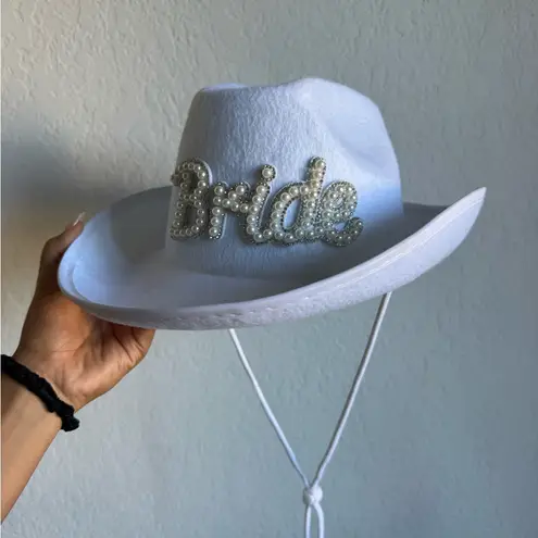 White Bride Cowboy Hat