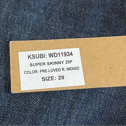 Ksubi  Denim Jeans Super Skinny Zip Ankle