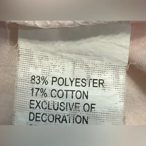 Miss Elaine knee length short sleeve nightgown pink with floral at top lace Size L