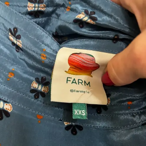 Farm Rio Blue Ainika Chill Mini Skirt Size XXS