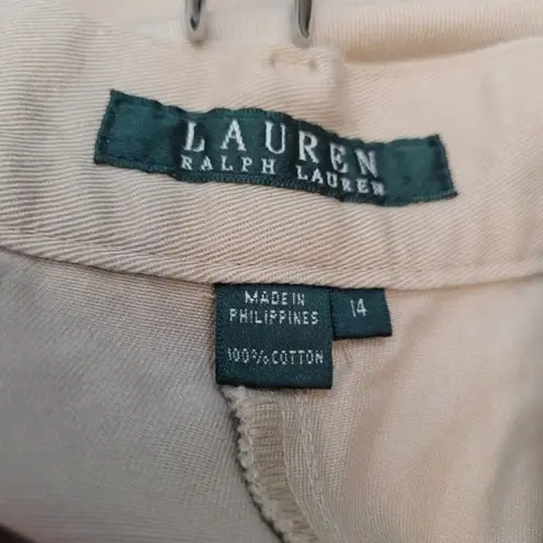 Ralph Lauren Lauren  High Waist Khaki Mom Shorts