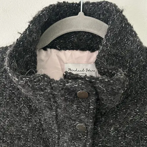 Michael Stars Women's Charcoal Leti Snap Zip Outerwear Jacket S Small New