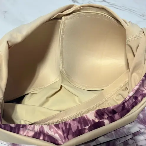 Duluth Cap Sleeve Top With Built in Bra swimsuit top size 12 Purple