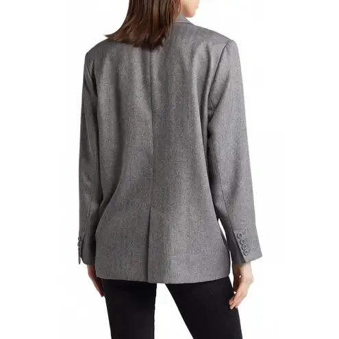 Treasure & Bond Herringbone Oversized Blazer Grey Charcoal NWT XS