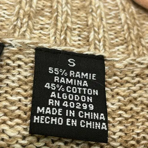 Erika SZ S ZIP UP SWEATER CARDIGAN BLACK & FALL COLORS PREOWNED