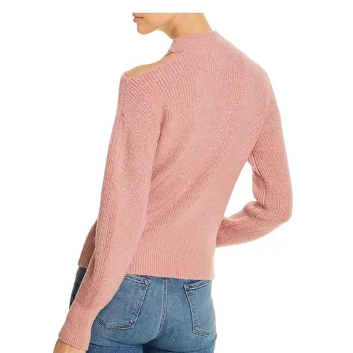 Design History Women’s Metallic Cold Shoulder Sweater L