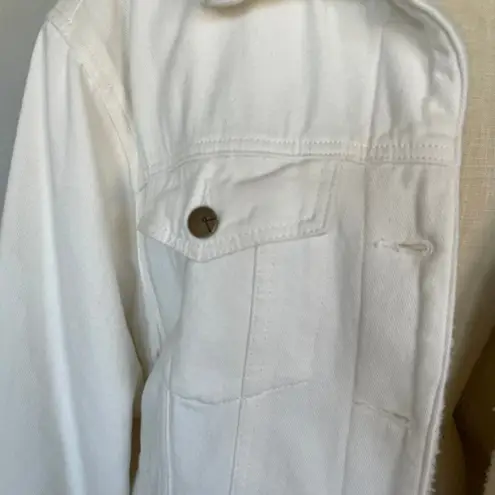 Lola Jeans Sherpa Lined Denim Jacket Medium – Off White Cozy Western Boho NWT