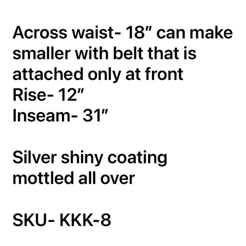 NWT RtA Dexter Belted Baggy Jeans in Sun Blue Size MEDIUM Metallic Coated Denim