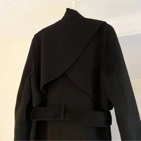 Zac Posen Farrah Wool Trench Coat Black Size 10 Retail $695