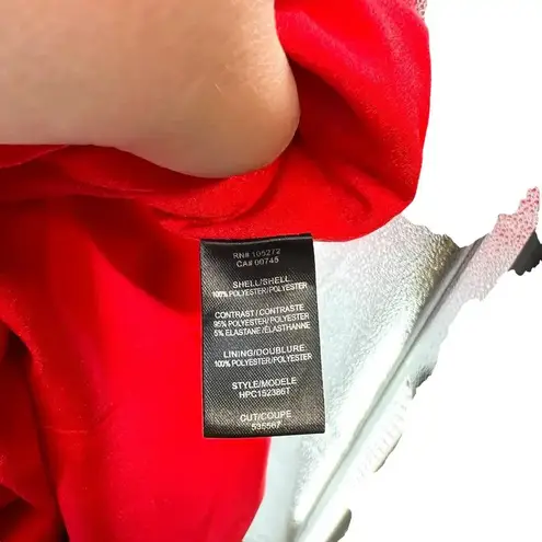 Halston Heritage Sleeveless Crepe Dress With Side Strips In Red Size 0