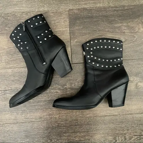 Harley Davidson  Studded Leather Heeled Boots