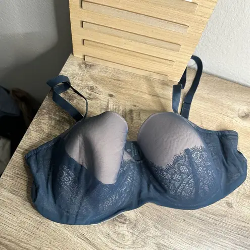 Thirdlove Women’s Darkest Teal 38D Eyelash Lace Demi Bra