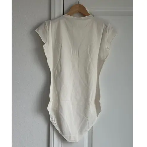 SKIMS Cotton Jersey T-Shirt Brief Bodysuit in Marble, Size Medium