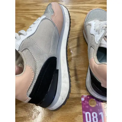 Hoff Sneakers Women's 8 Taupe Pink Lace Up Low Top Running Athletic Shoes