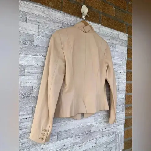 Max Mara leather jacket ruffle collar size 4