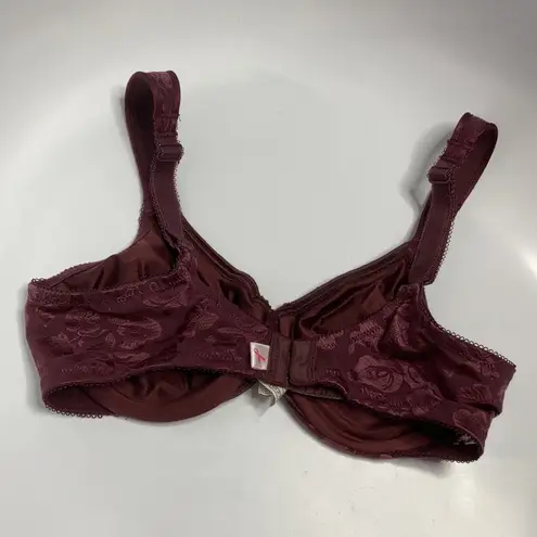 Wacoal  maroon awareness lace bra 34C